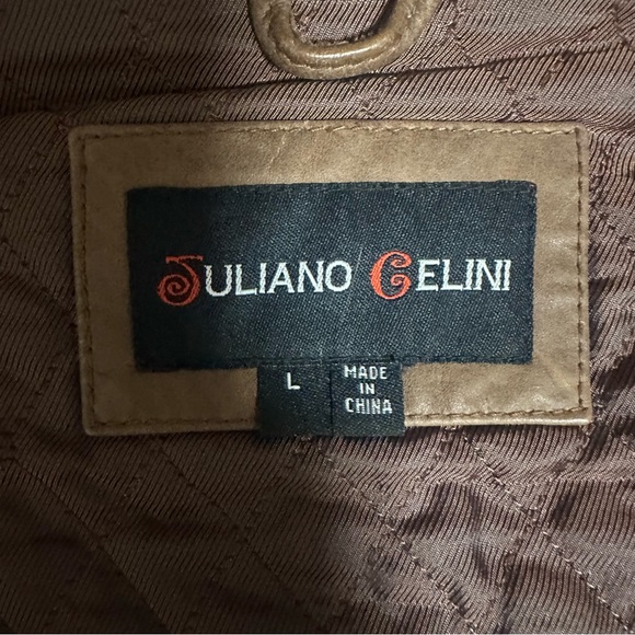Juliano Celini Chic Brown Leather Jacket for Women size LG - Picture 2 of 16